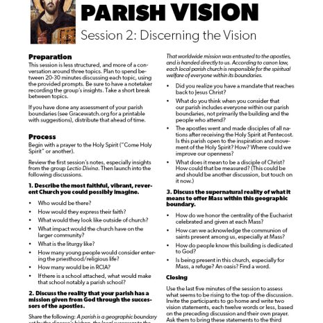 Discerning Your Parish Vision3 Discerning Your Parish Vision3