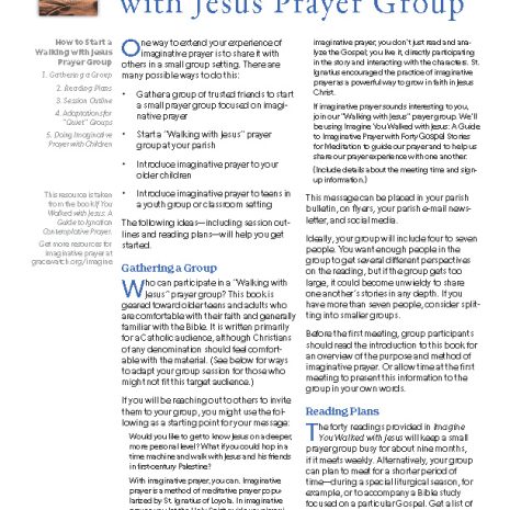 How to Start a Walking with Jesus Prayer Group_Page_1 How to Start a Walking with Jesus Prayer Group_Page_1